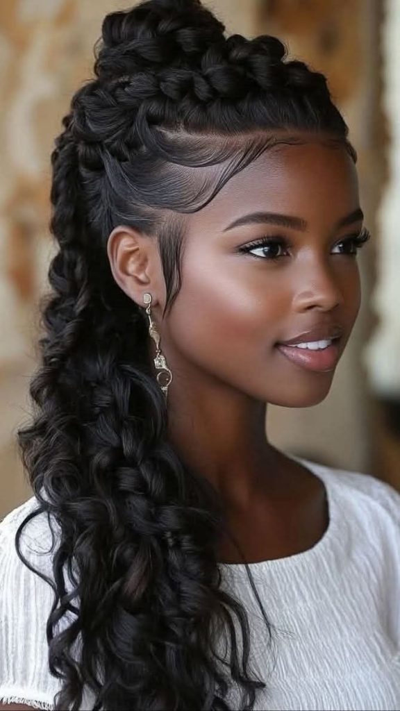 best black hair for braided updos