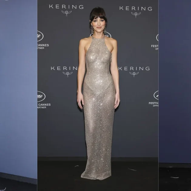 Dakota Johnson Pink Fringe Gucci Gown: A Cannes Showstopper