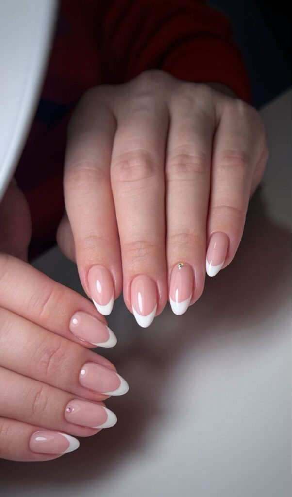 White Classic French Tips