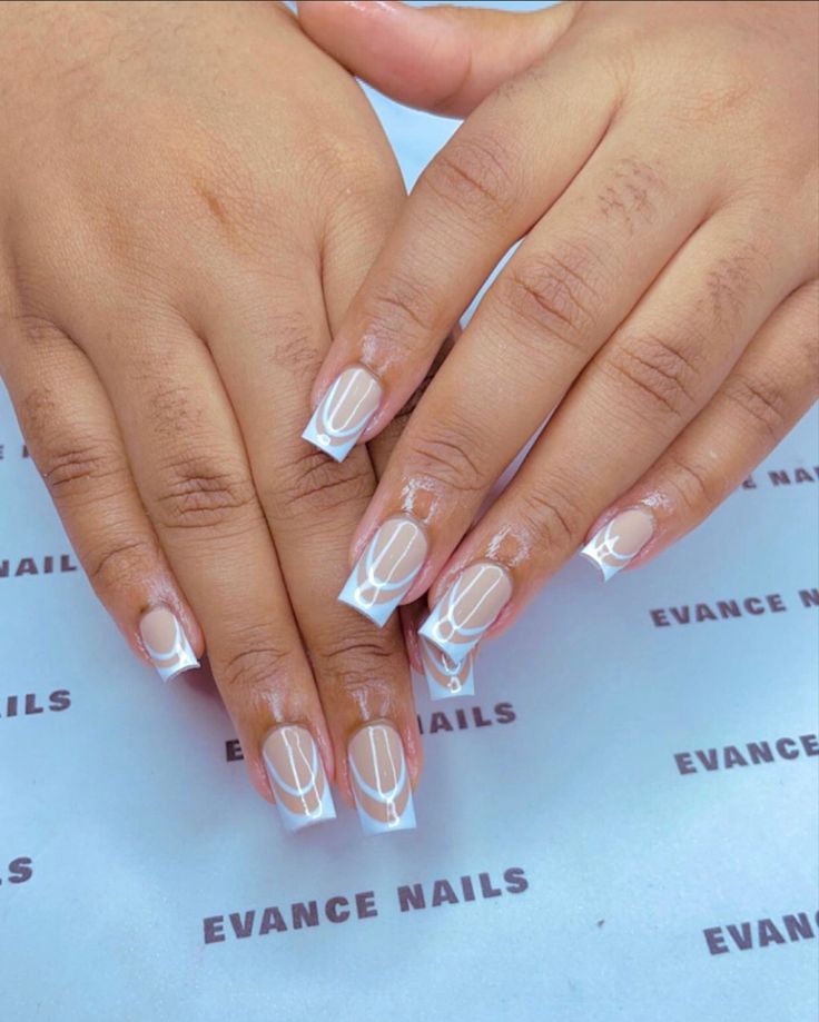 French Tips with a Double Line