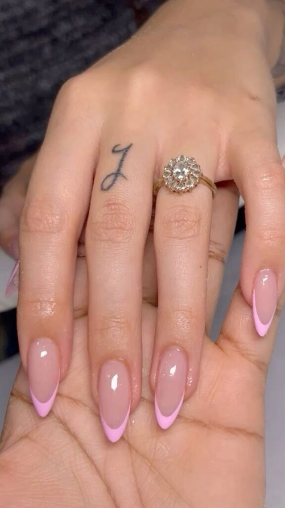 Pink French Tip Nails