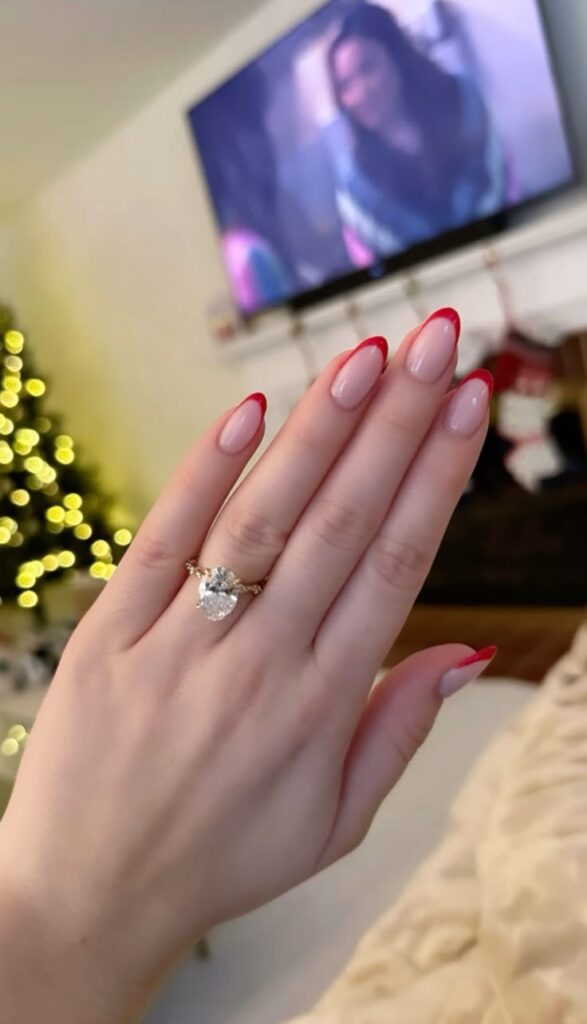 Red French Tip Nails
