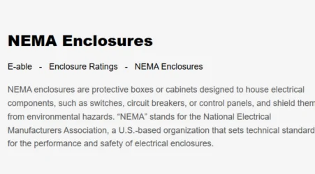 NEMA Enclosure Ratings Chart for Electrical Equipment Safety