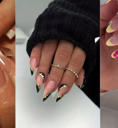 Short French tip nails