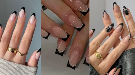 Black French Tips: The Goth-Glam Mani Revival
