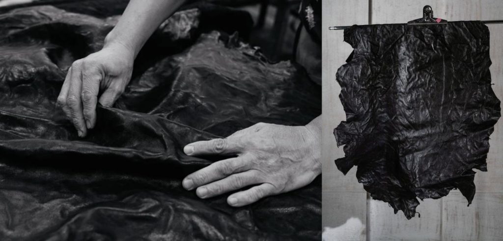 Artisans hand-work each Oyster hide.